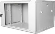 Шкаф телекоммуникационный настенный 19 9U, 600х450х501 мм, стеклянная дверь, серый, GYDERS GDR-96045G