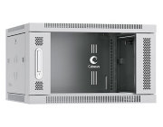 Cabeus SH-05F-6U60/35 Шкаф настенный 19" 6U 600x350x368mm (ШхГхВ) дверь стекло (серый RAL7035)