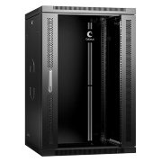 Cabeus SH-05F-18U60/35-BK Шкаф настенный 19" 18U 600x350x901mm (ШхГхВ) дверь стекло, черный