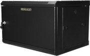 Шкаф телекоммуникационный настенный 19, 18U 600х350х901 мм, металлическая дверь, черный, GYDERS GDR-186035BM