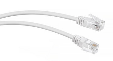 Cabeus PC-TEL-RJ12-3m Патч-корд телефонный 2х6р4с, белый, PVC, 3 м