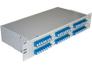 Кросс 19" NTSS PREMIUM, предсобранный 2U, 48 портов LC/UPC duplex, 9/125 мкм (планки, сплайс-кассета 3шт, пигтейлы, КДЗС, адаптеры)